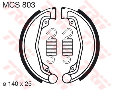 TRW brake shoes MCS803