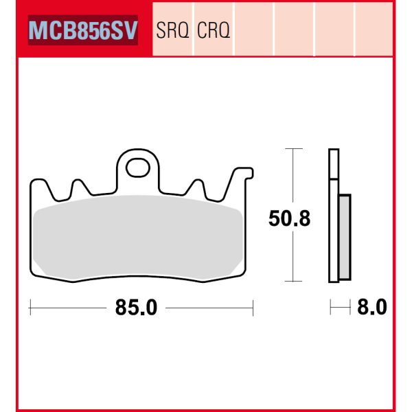 TRW disc brake pads MCB856SV