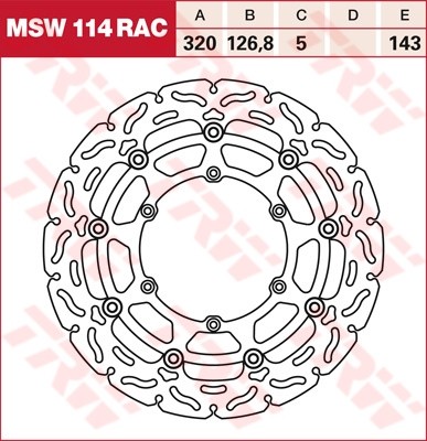 TRW RACING brake disc floating MSW114RAC