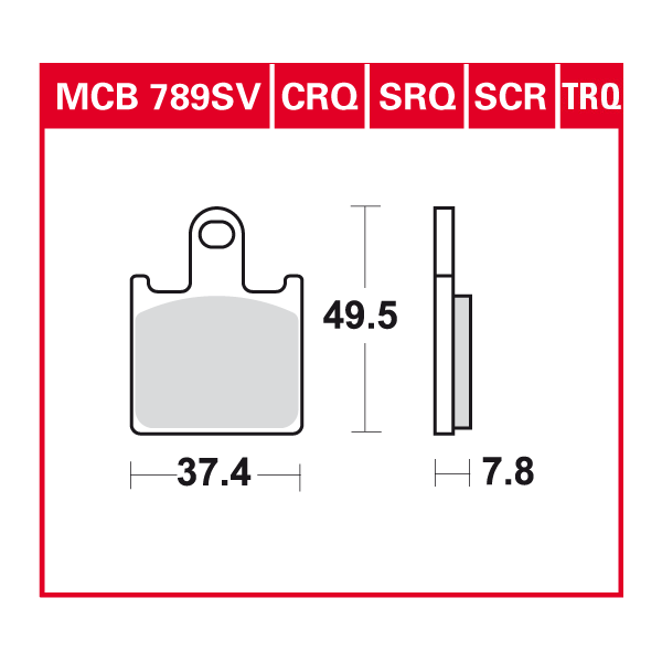 TRW plaquette de frein à disque MCB789SRQ