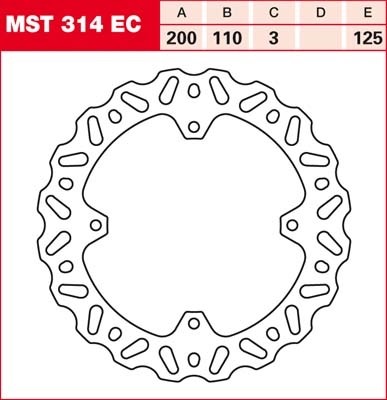 TRW brake disc fixed MST314EC