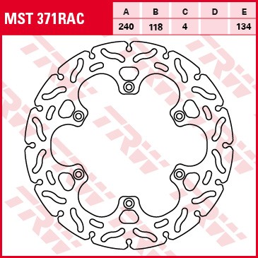 TRW RACING disques de frein fixe MST371RAC