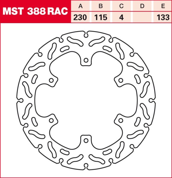 TRW RACING brake disc fixed MST388RAC