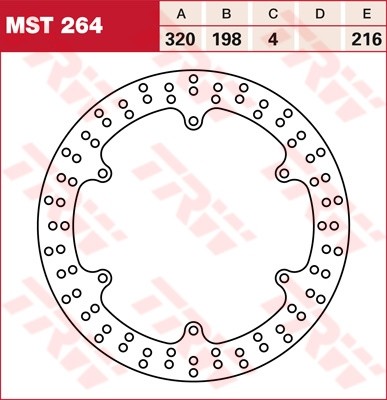 TRW disques de frein fixe MST264