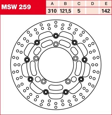 TRW disques de frein flottant MSW259