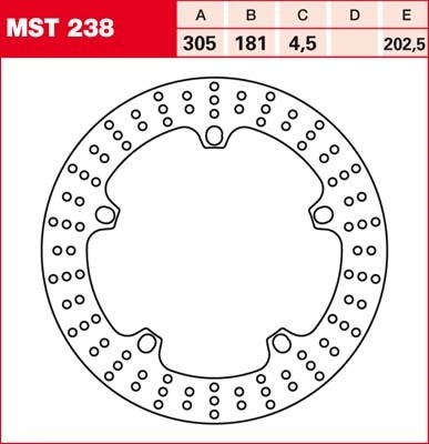 TRW brake disc fixed MST238