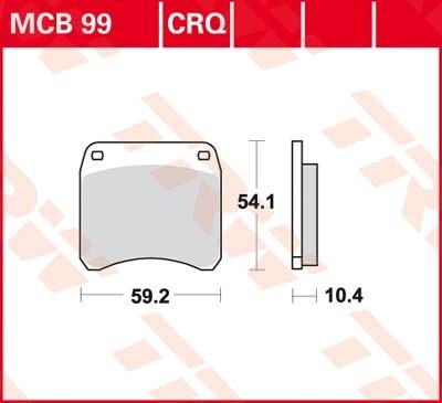 TRW plaquette de frein à disque MCB99CRQ