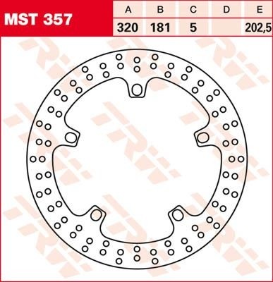 TRW Bremsscheibe starr MST357