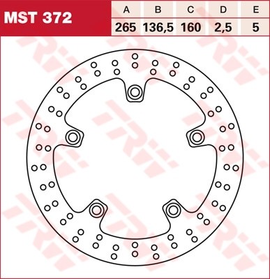 TRW brake disc fixed MST372