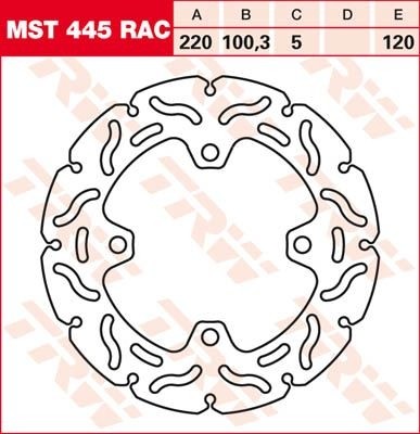 TRW brake disc fixed MST445RAC