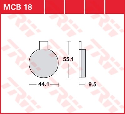 TRW plaquette de frein à disque MCB018