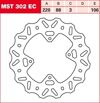 TRW Bremsscheibe starr MST302EC