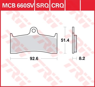 TRW plaquette de frein à disque MCB660SV