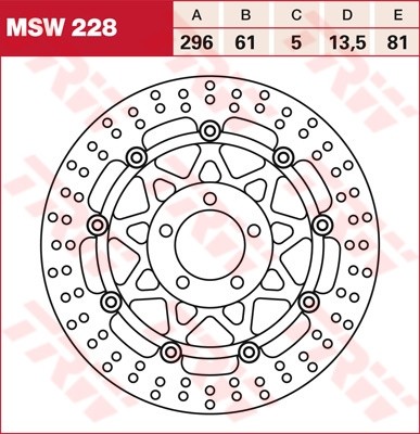 TRW Bremsscheibe schwimmend MSW228