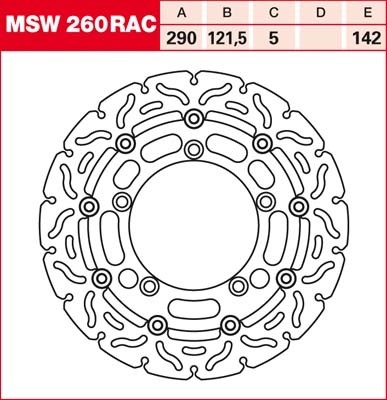 TRW RACING brake disc floating MSW260RAC