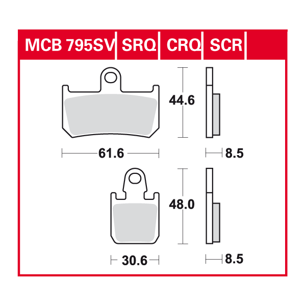 TRW plaquette de frein à disque MCB795SV