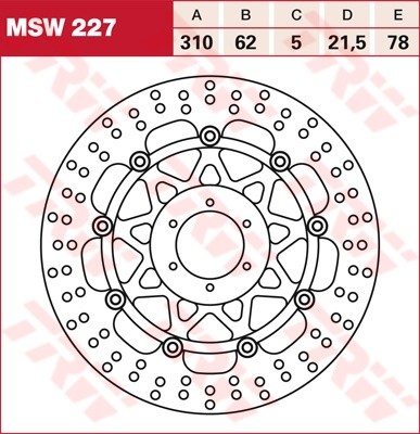 TRW disques de frein flottant MSW227