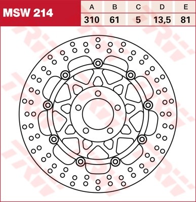 TRW Bremsscheibe schwimmend MSW214