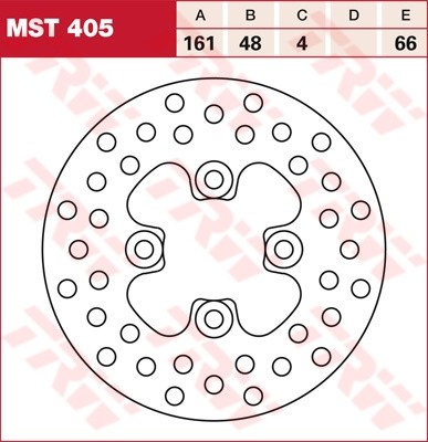 TRW Bremsscheibe starr MST405