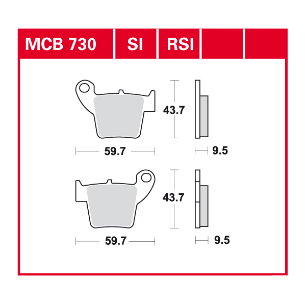 TRW disc brake pads MCB730SI