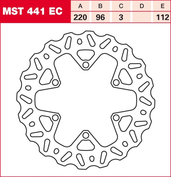 TRW disques de frein fixe MST441EC