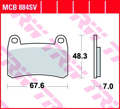 TRW disc brake pads MCB884SV