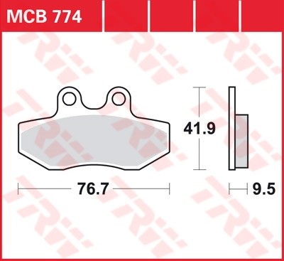 TRW plaquette de frein à disque MCB774