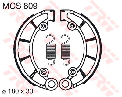 TRW mâchoires de frein MCS809