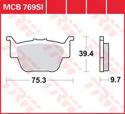 TRW plaquette de frein à disque MCB769SI