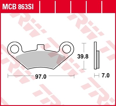 TRW disc brake pads MCB863SI