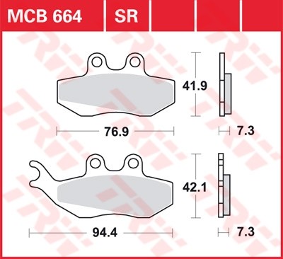 TRW disc brake pads MCB664