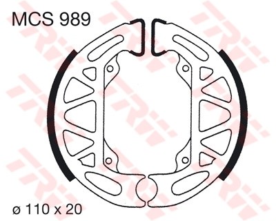TRW brake shoes MCS989