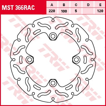 TRW RACING brake disc fixed MST366RAC