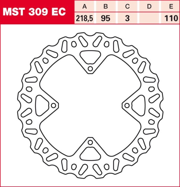 TRW disques de frein fixe MST309EC