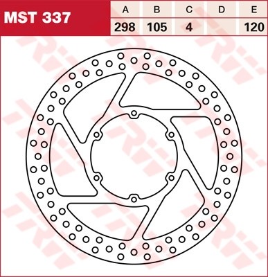 TRW brake disc fixed MST337