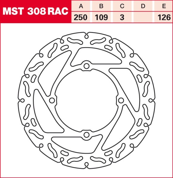 TRW Bremsscheibe starr MST308RAC