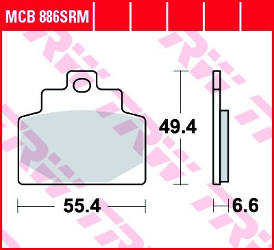 TRW disc brake pads MCB886SRM