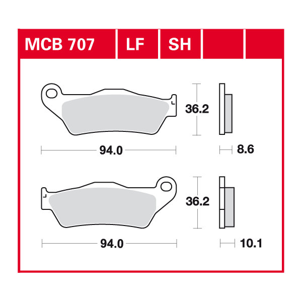 TRW disc brake pads MCB707