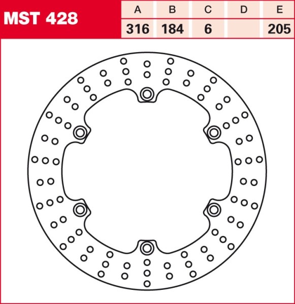 TRW disques de frein fixe MST428