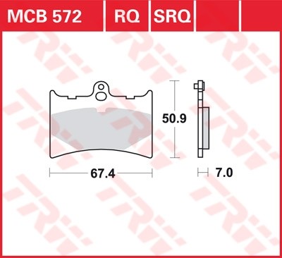 TRW plaquette de frein à disque MCB572RQ