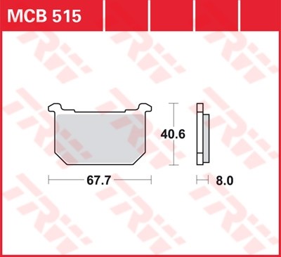 TRW plaquette de frein à disque MCB515