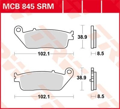 TRW disc brake pads MCB845SRM