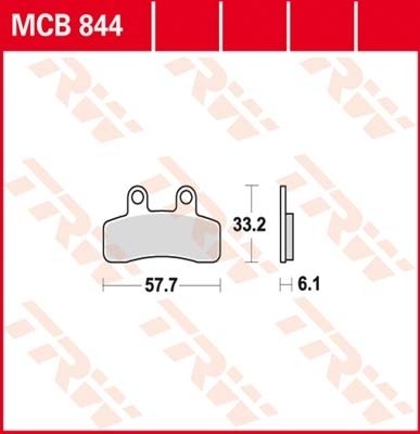 TRW plaquette de frein à disque MCB844