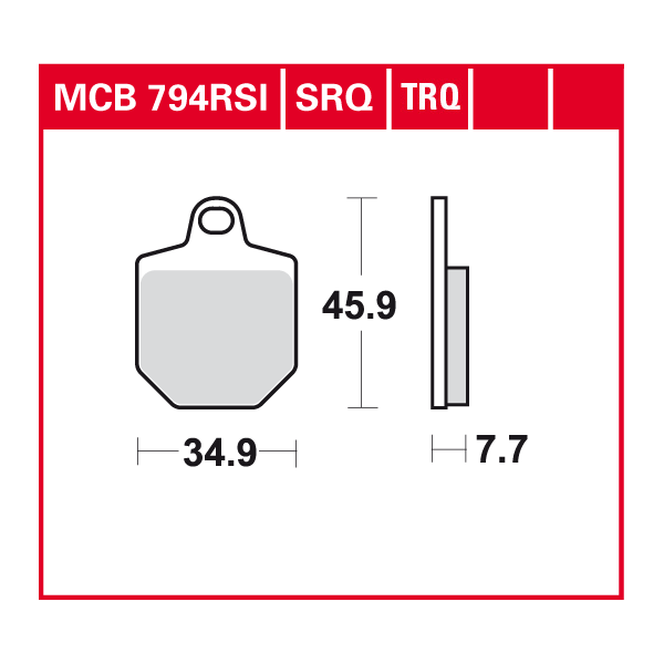 TRW plaquette de frein à disque MCB794RSI