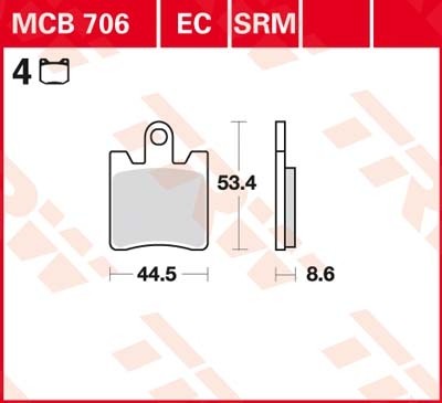 TRW plaquette de frein à disque MCB706EC