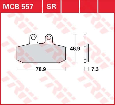 TRW plaquette de frein à disque MCB557