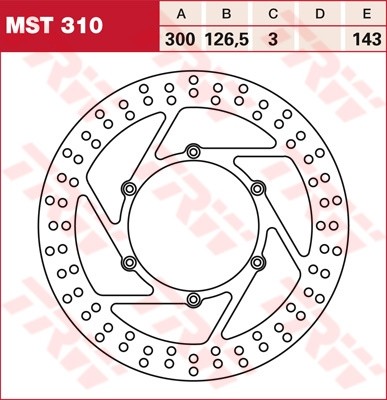 TRW brake disc fixed MST310