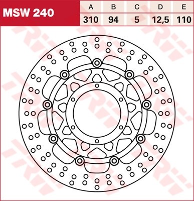 TRW brake disc floating MSW240
