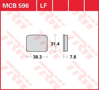TRW plaquette de frein à disque MCB596