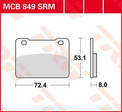 TRW plaquette de frein à disque MCB849SRM